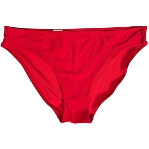 Aerie Womens Red Full Coverage Bikini Bottom Swimsuit Size Medium NWT
